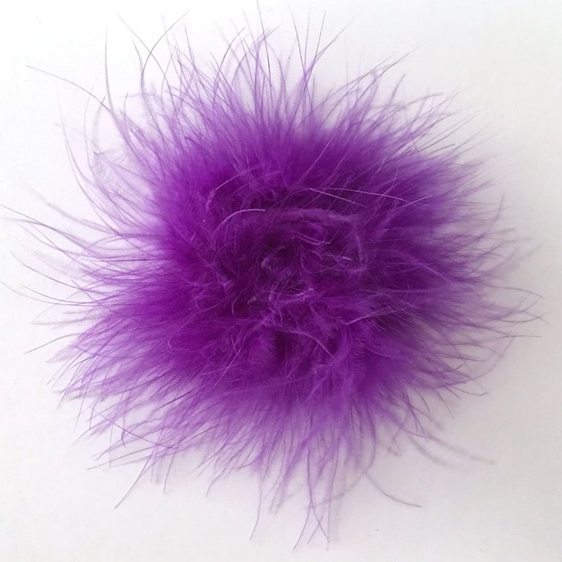 Yazon Marabou Feather Puffs DIY Crafting Feathers Circle Assorted Feathers Flower For Craft Headbands Making 18pcs - Image 3